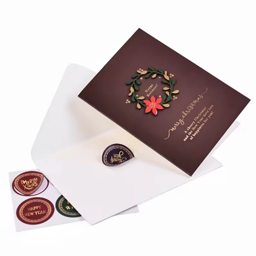 Christmas Card Creative Folding Gratitude Blessing Card Message Small Card Children's Birthday Invitation